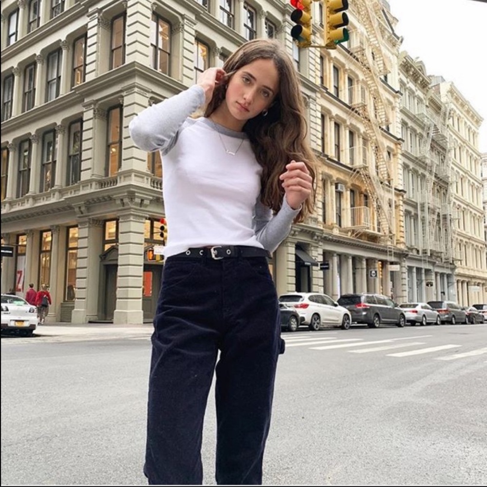 1 LEFT! Black Brandy Melville Corduroy Cargo Pants